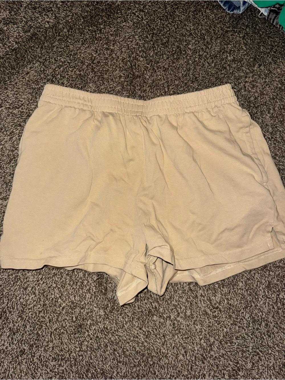 wild fable Cream Elastic-Waist Athletic Shorts